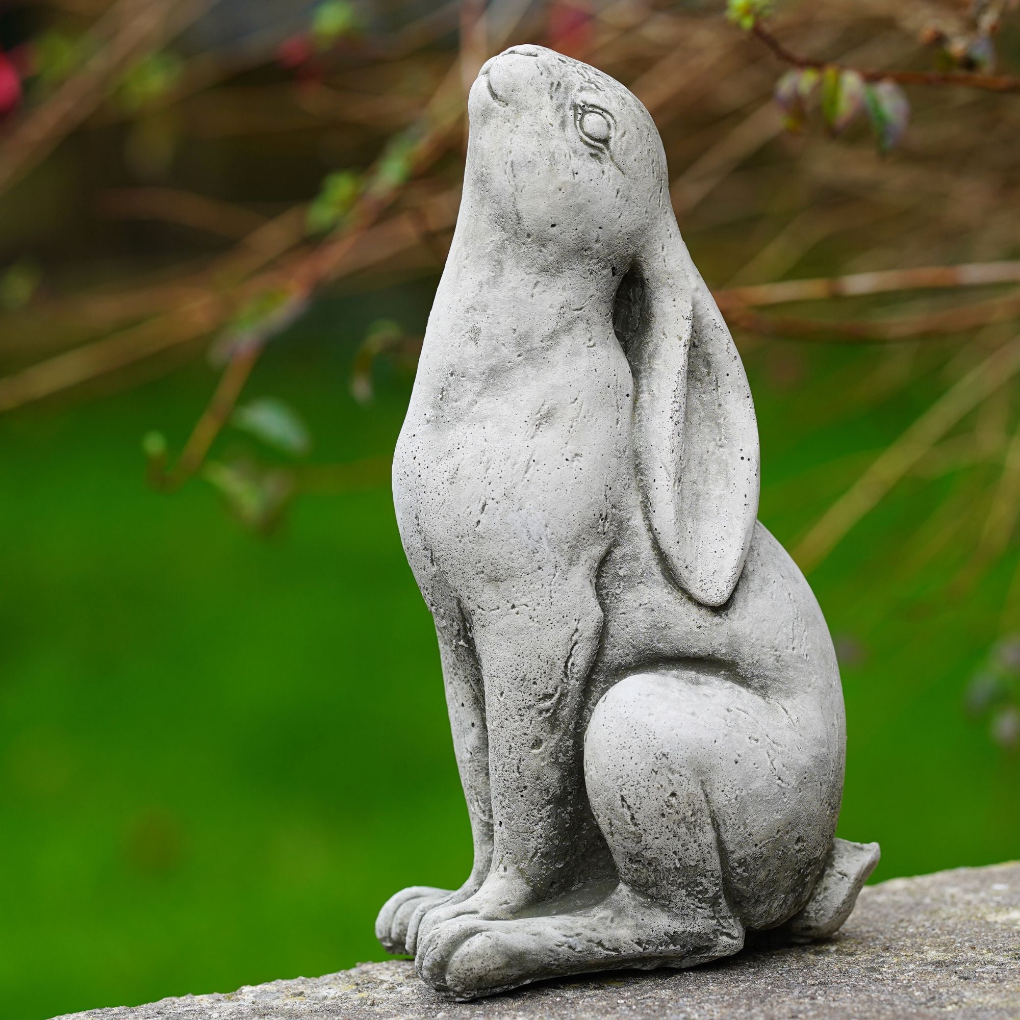 Moon Gazing Hare Stone Garden Statue | Rabbit Outdoor Ornament