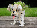 Dalmatian Dog Planter Metal Nodding Puppy Flower Pot