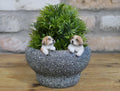 Puppy Flower Pot Resin Planter