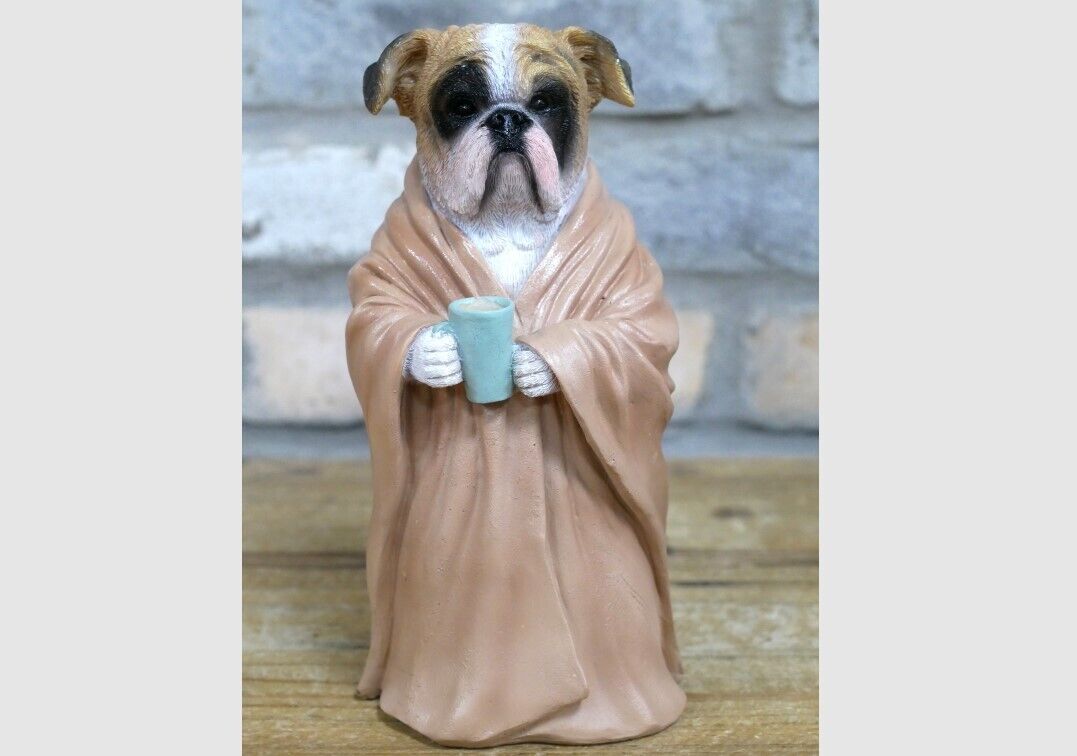 Bedtime British Bulldog Resin Ornament