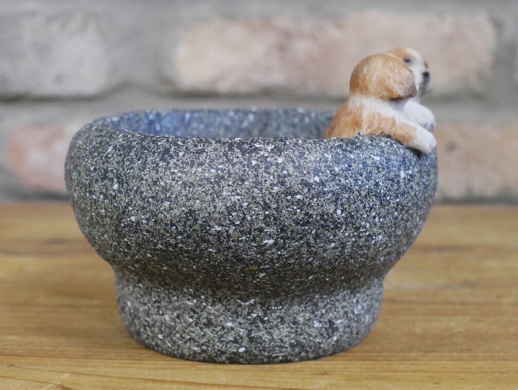 Puppy Flower Pot Resin Planter