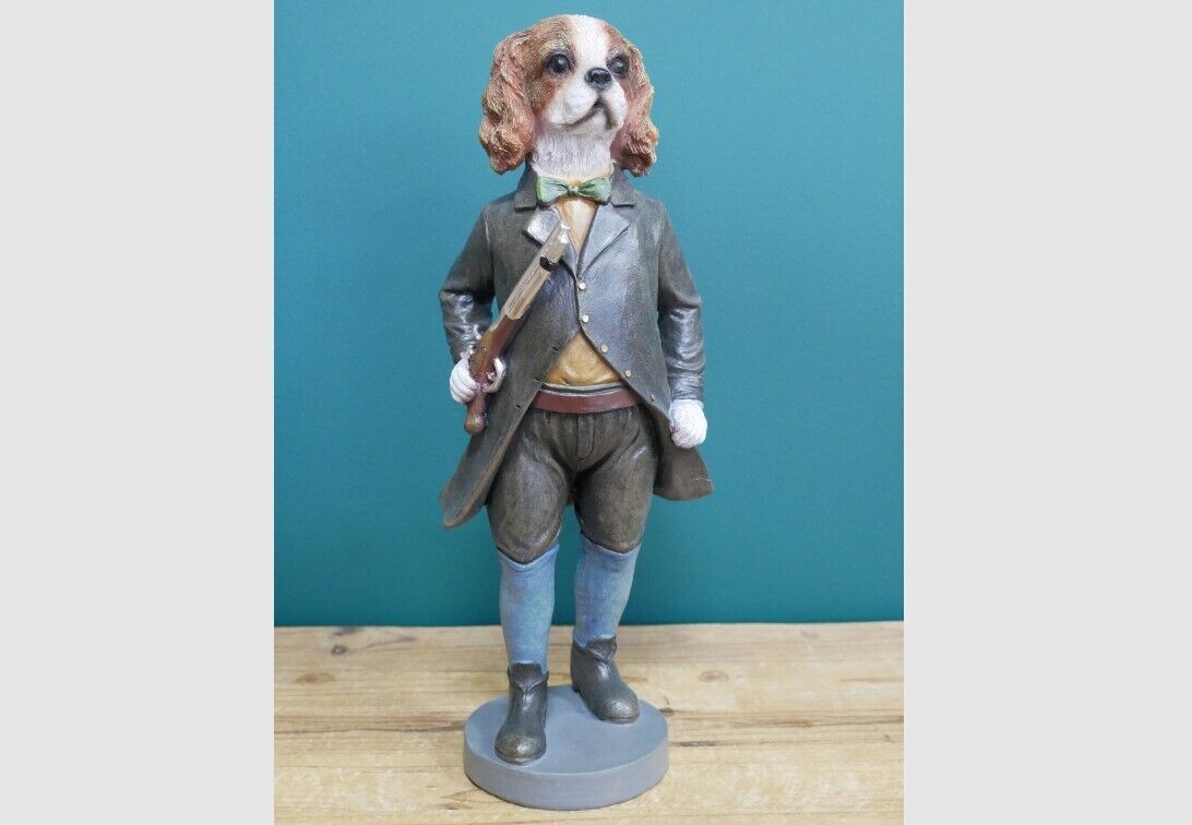 Vintage Militia Dogs Set 4 Resin Military Puppy Dog