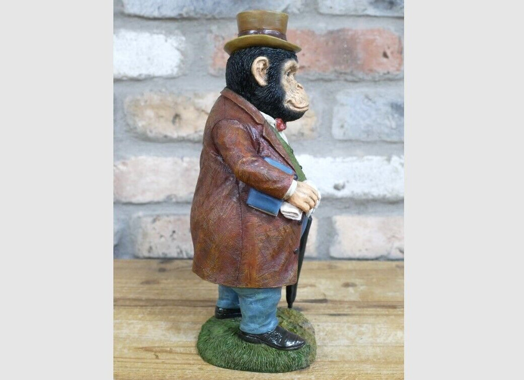 Monkey in Suit Resin Statue Home Ornament