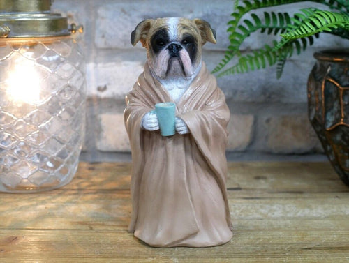 Bedtime British Bulldog Resin Ornament