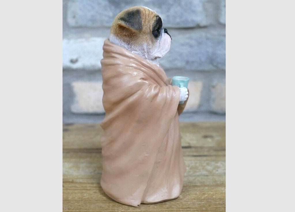 Bedtime British Bulldog Resin Ornament