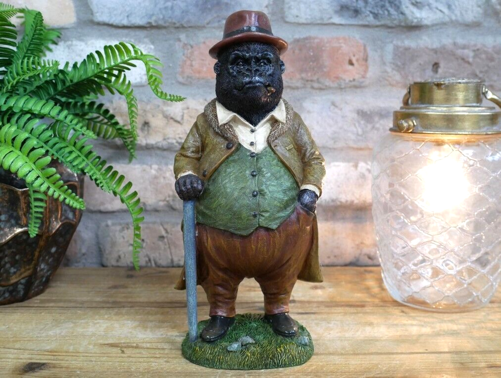 Gorilla in Suit Resin Statue Home Ornament
