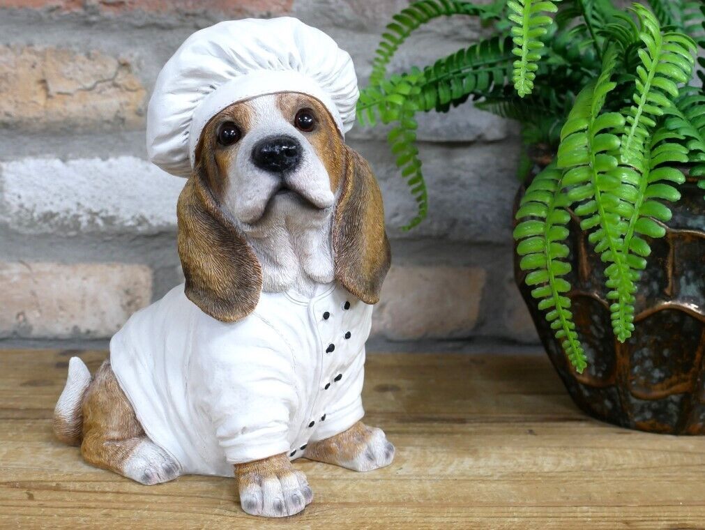 Dachshund Chef Resin Ornament Sausage Dog Statue