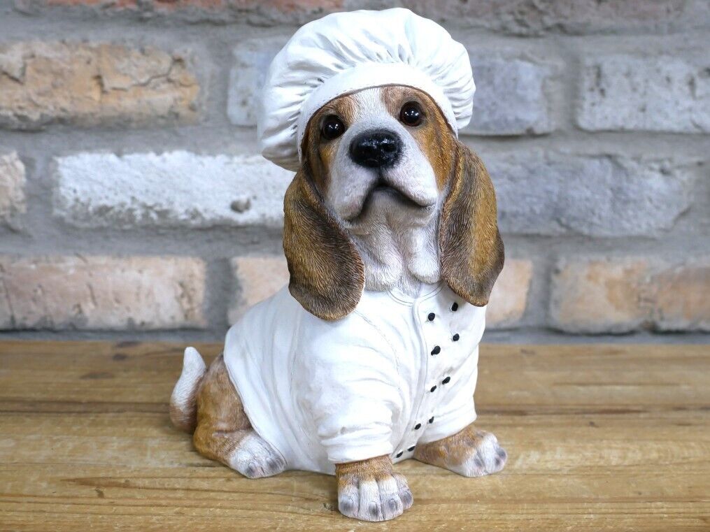 Dachshund Chef Resin Ornament Sausage Dog Statue