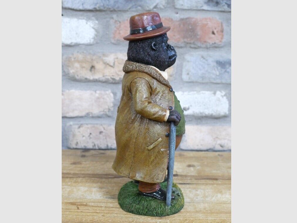 Gorilla in Suit Resin Statue Home Ornament