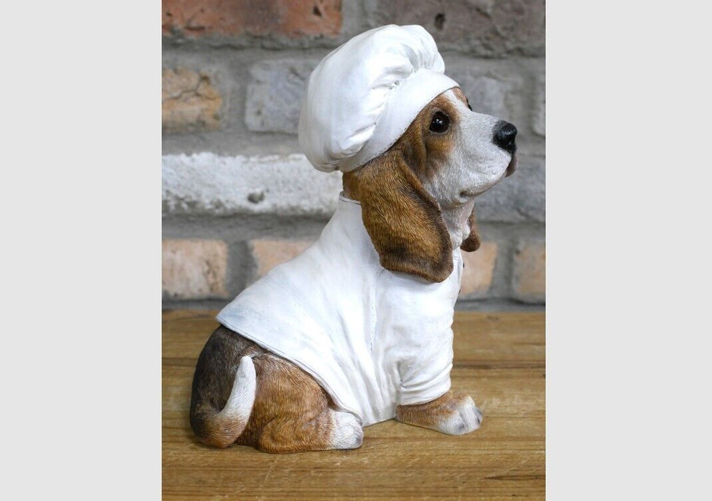 Dachshund Chef Resin Ornament Sausage Dog Statue