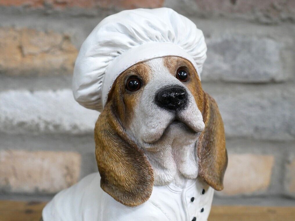 Dachshund Chef Resin Ornament Sausage Dog Statue