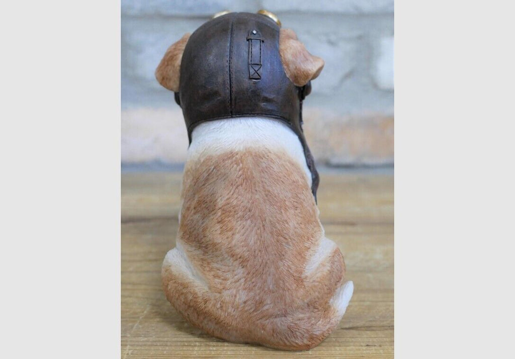 Dog Pilot Resin Ornament Jack Russell Dog Statue