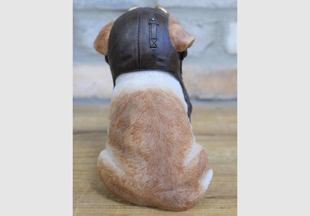 Dog Pilot Resin Ornament Jack Russell Dog Statue