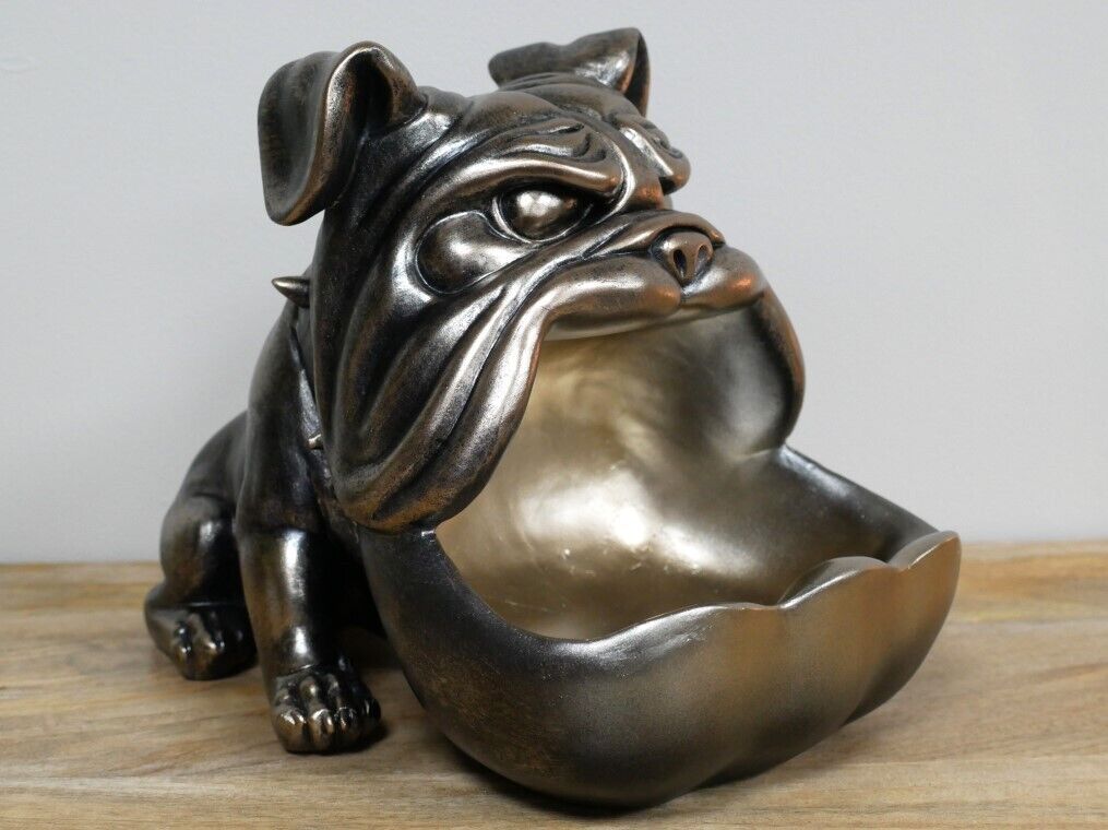 Large Bulldog Tray Resin Ornament Serving Dish