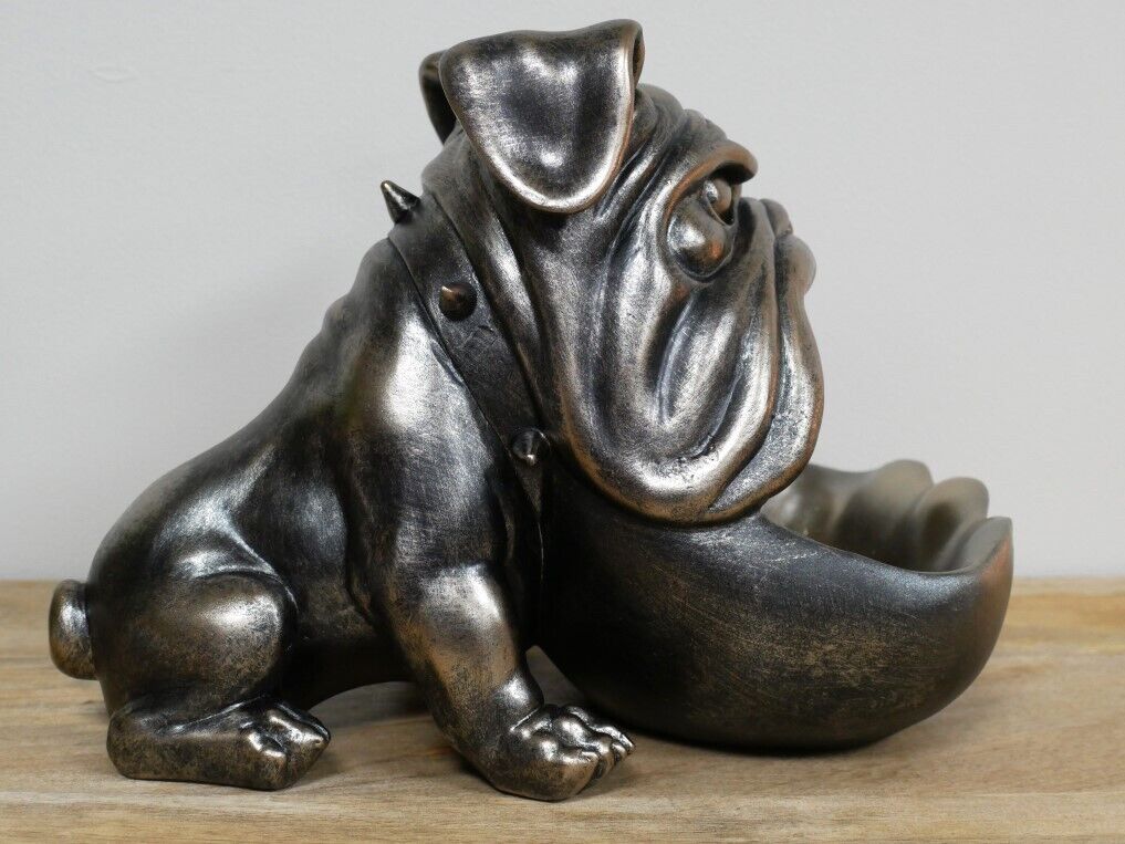 Large Bulldog Tray Resin Ornament Serving Dish