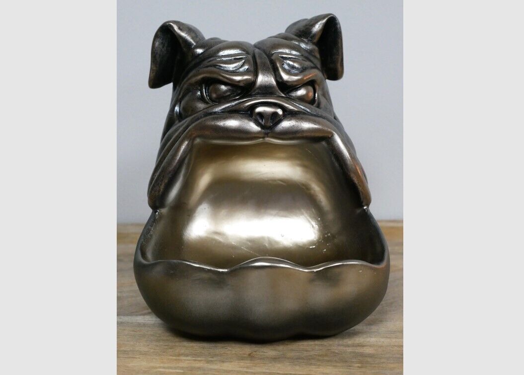 Large Bulldog Tray Resin Ornament Serving Dish