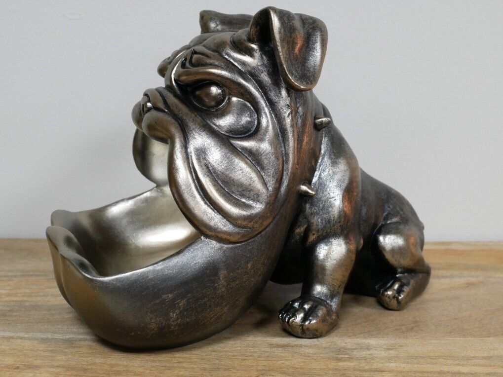Large Bulldog Tray Resin Ornament Serving Dish