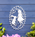 Large Alice in Wonderland Metal Wall Plaque