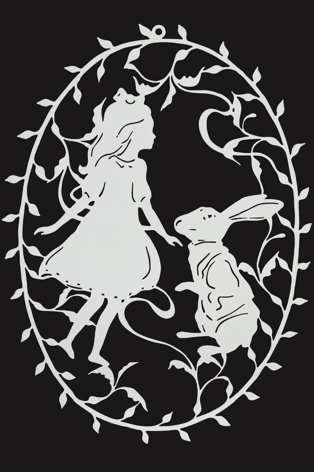 Large Alice in Wonderland Metal Wall Plaque