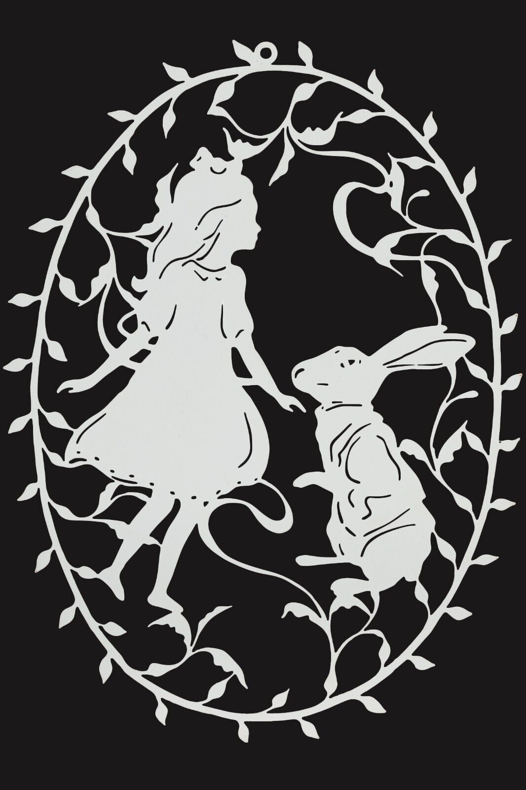 Large Alice in Wonderland Metal Wall Plaque