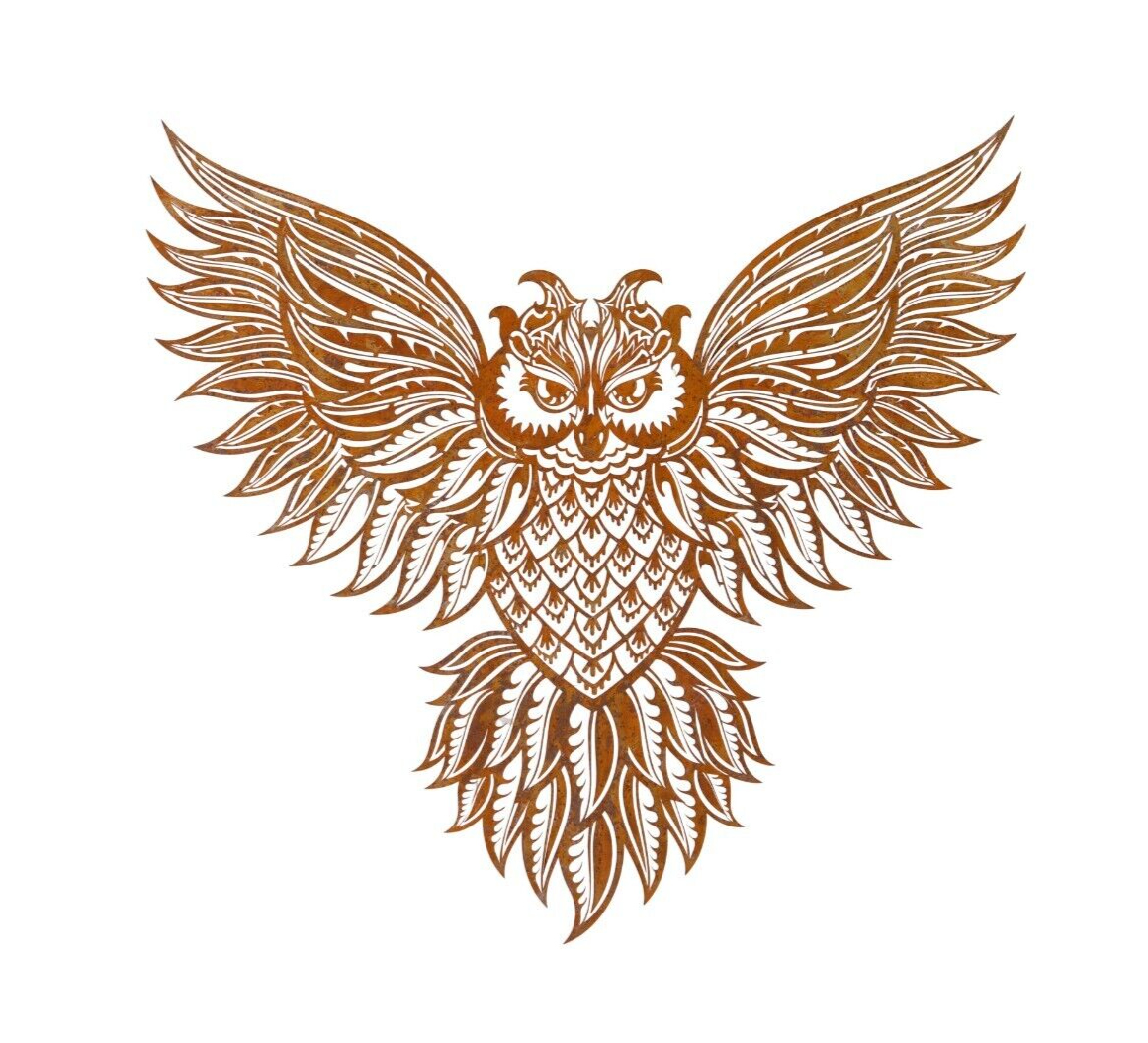 Large Owl Metal Wall Plaque