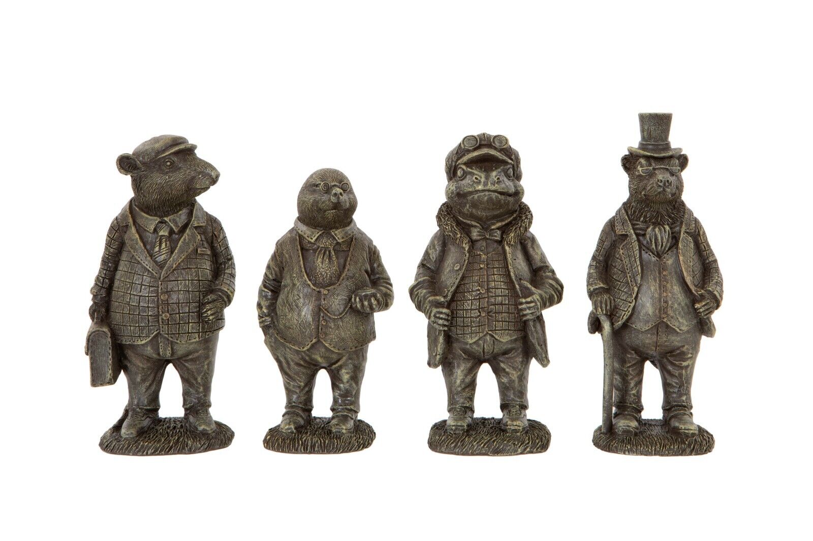 Set 4 Wind in the Willows Mini Resin Statue