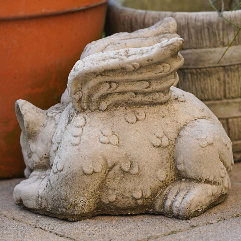 Sleepy Dragon Stone Statue | Outdoor Garden Ornament