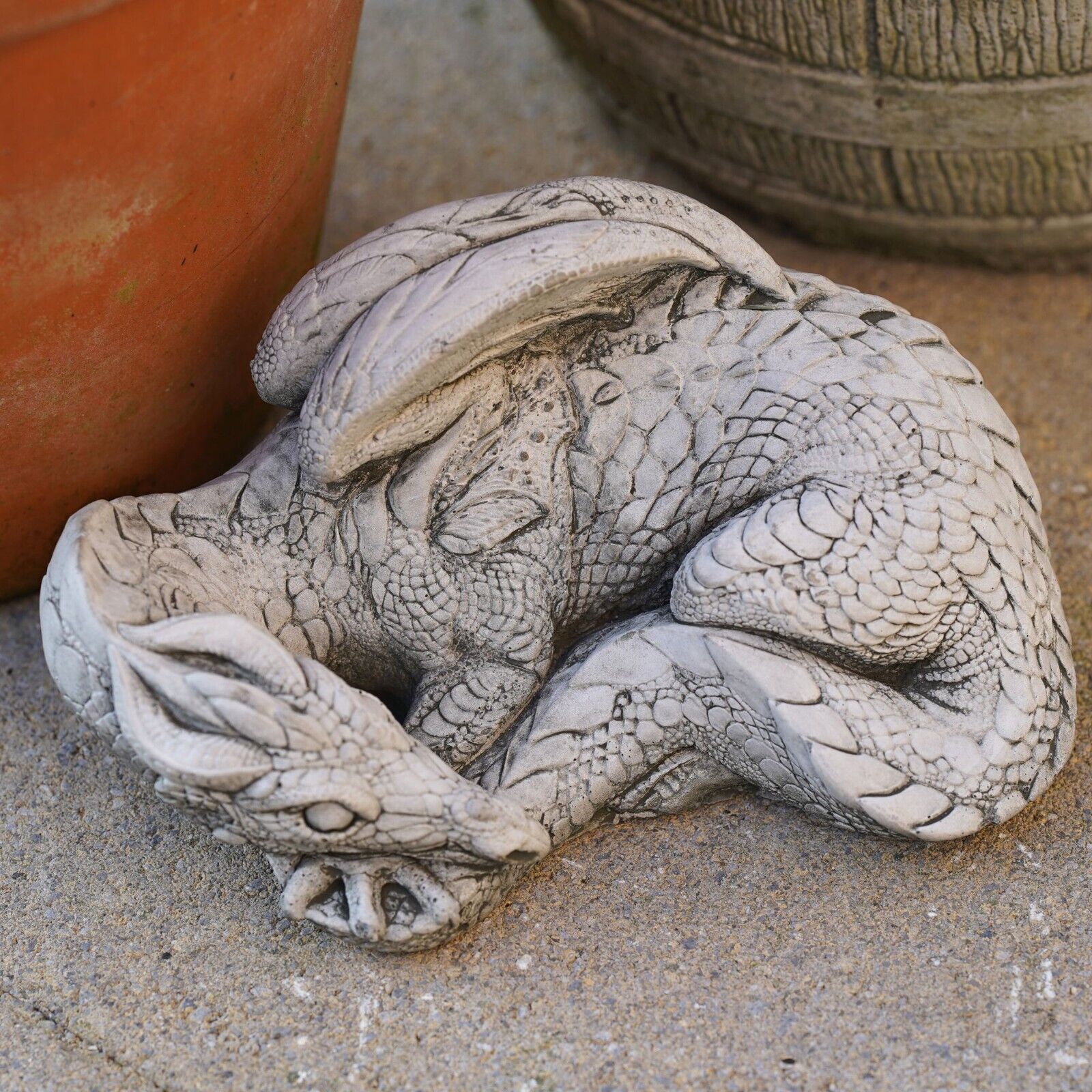 Celtic Dragon Stone Statue | Outdoor Garden Ornament