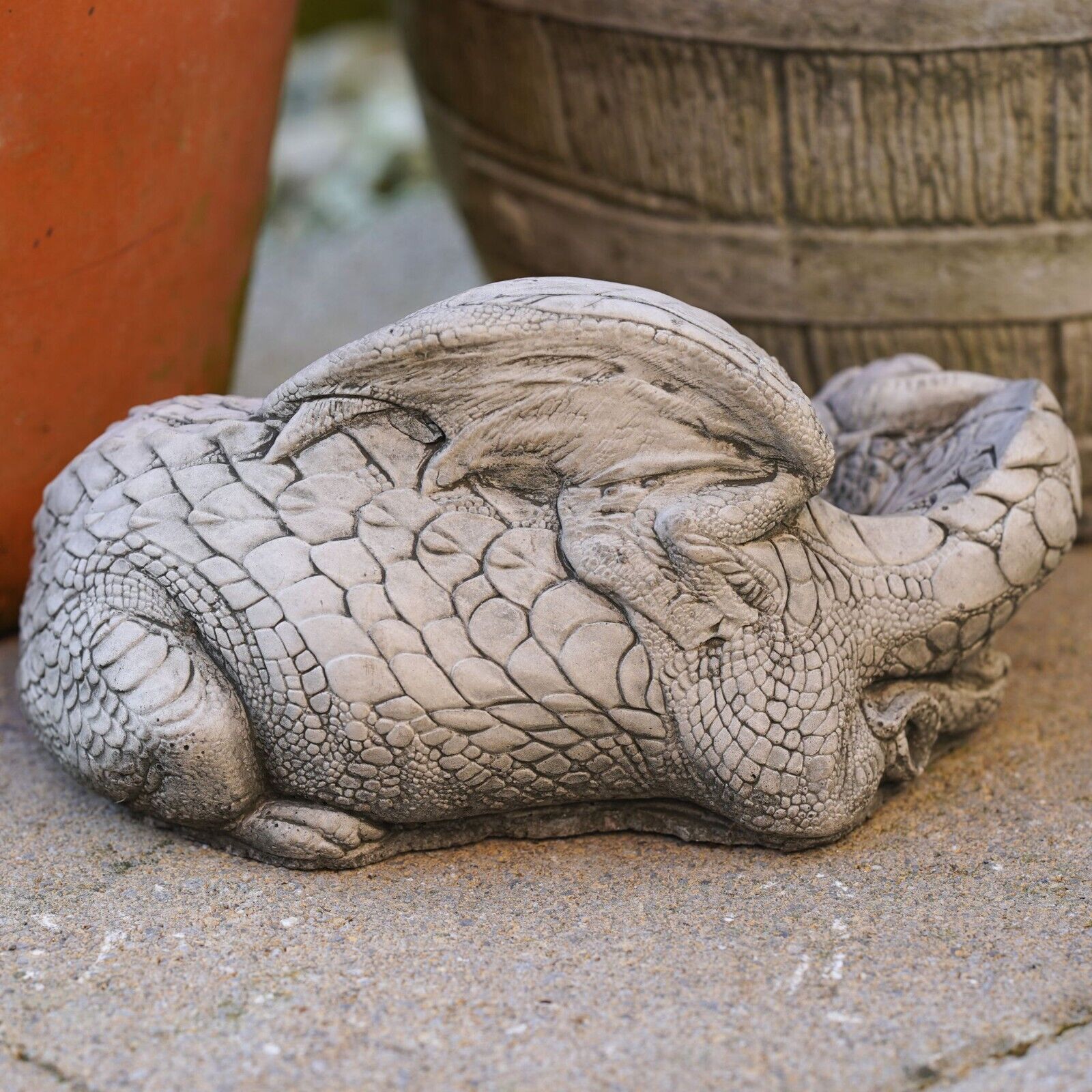 Celtic Dragon Stone Statue | Outdoor Garden Ornament
