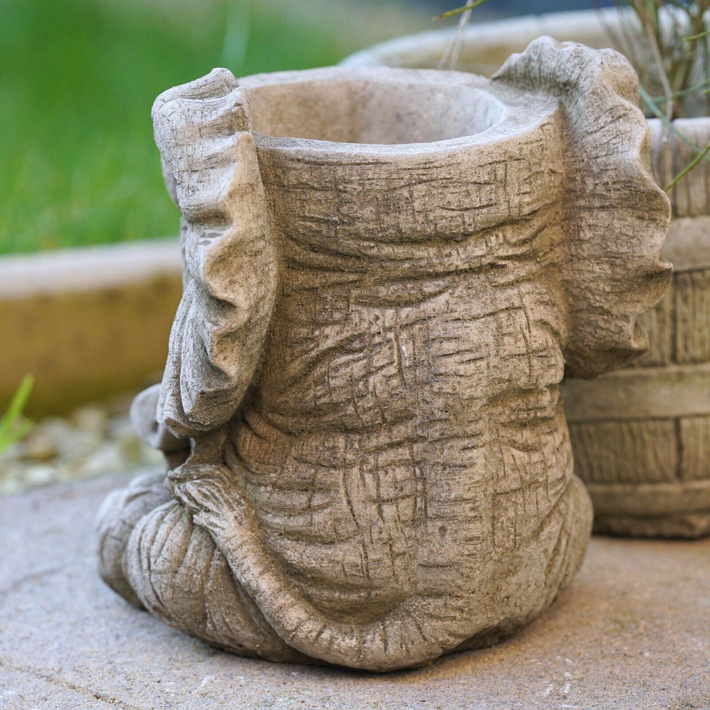 Elephant Plant Pot Stone Planter
