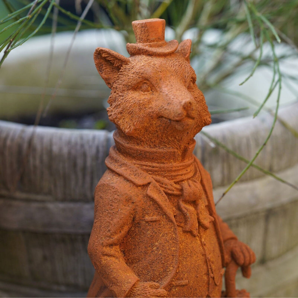 Cast Iron Mr Fox Garden Sculpture