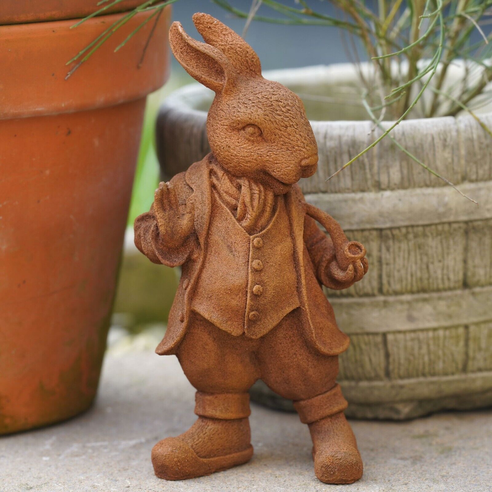 Peter Rabbit Cast Iron Garden Sculpture Statue
