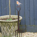 Large Robin on Fork 78cm Metal Garden Stake