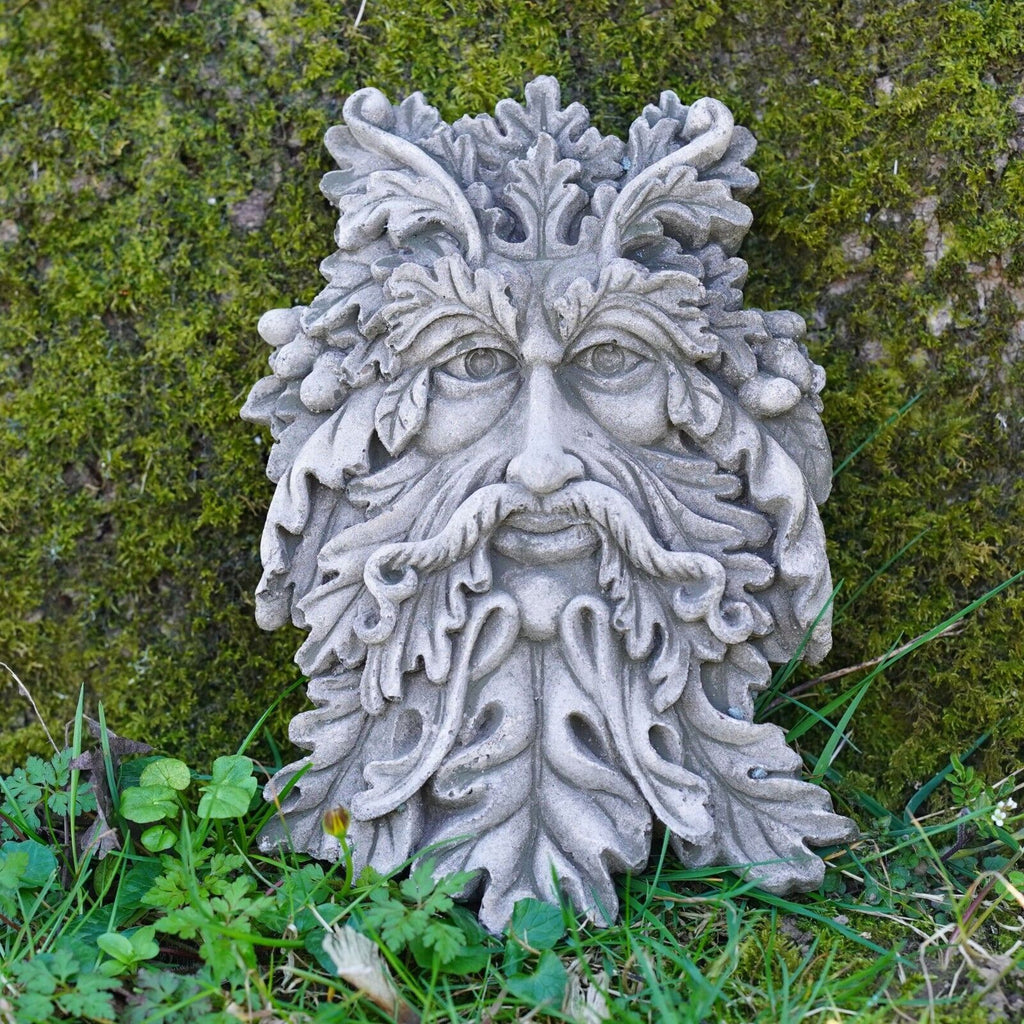Druid Greenman Stone Plaque