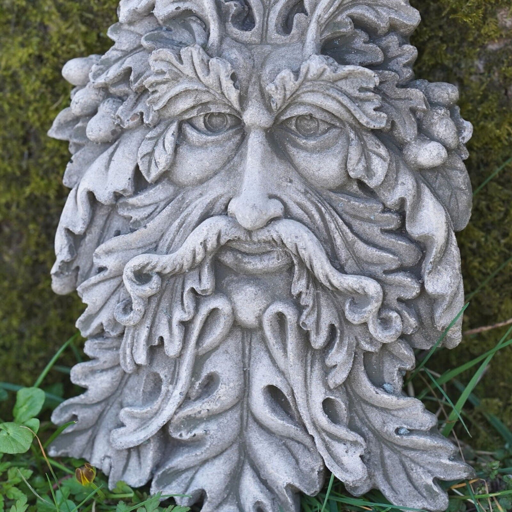 Druid Greenman Stone Plaque