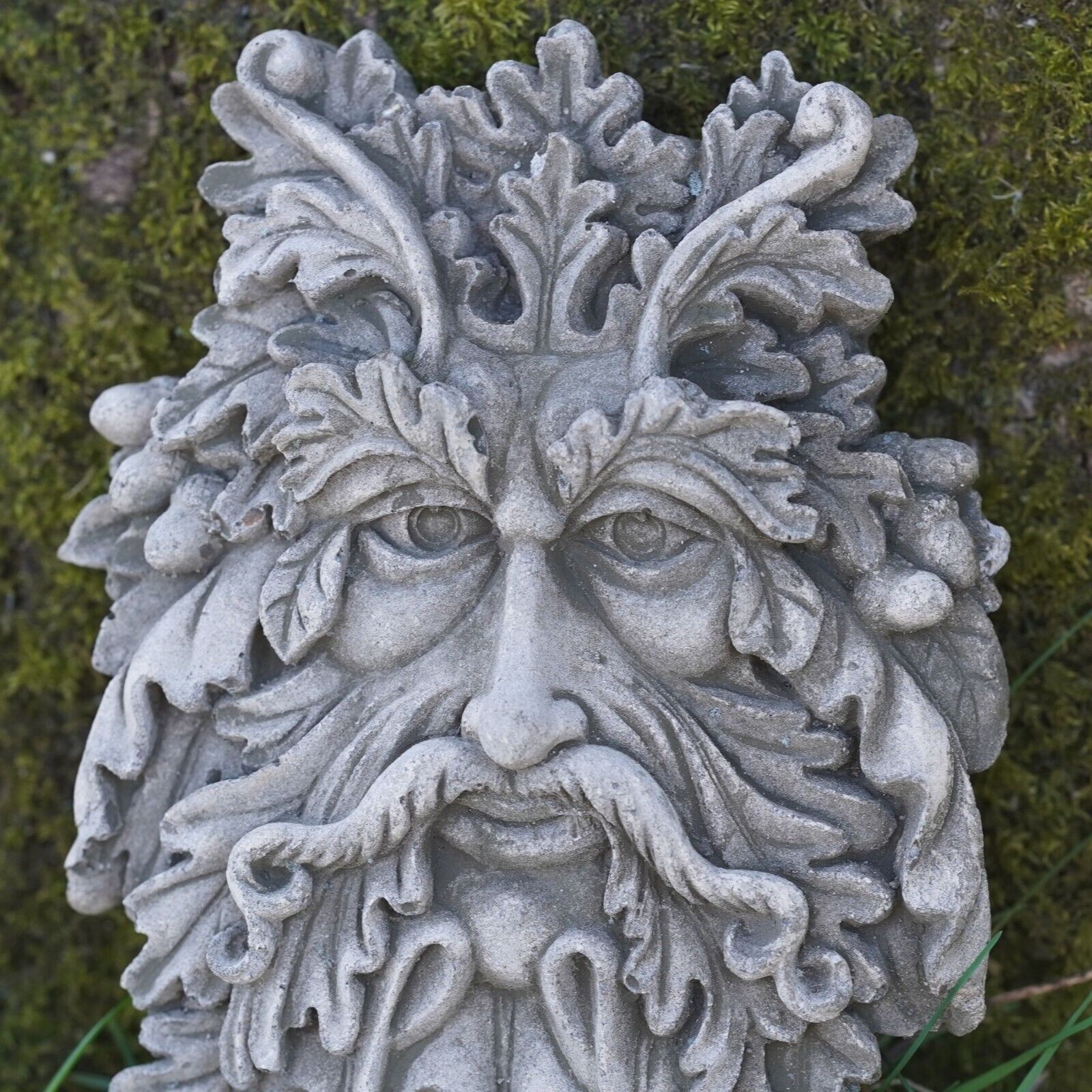 Druid Greenman Stone Plaque