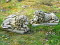 Pair of Mercia Lions Stone Statue