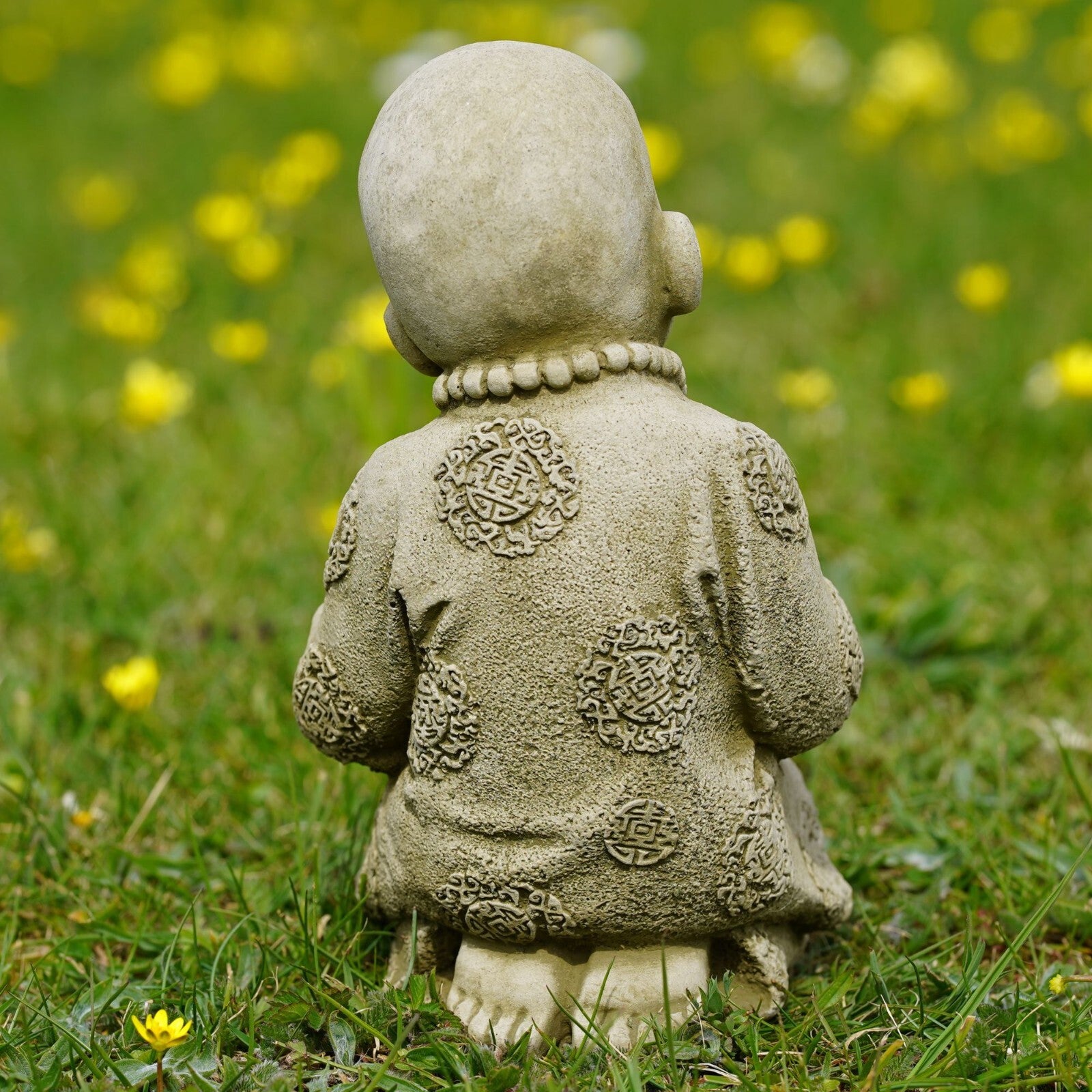 Praying Monk Stone Statue