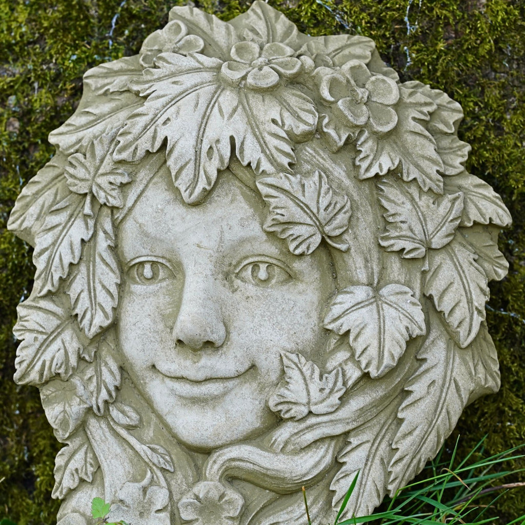 Floral Greenlady Stone Hanging Plaque