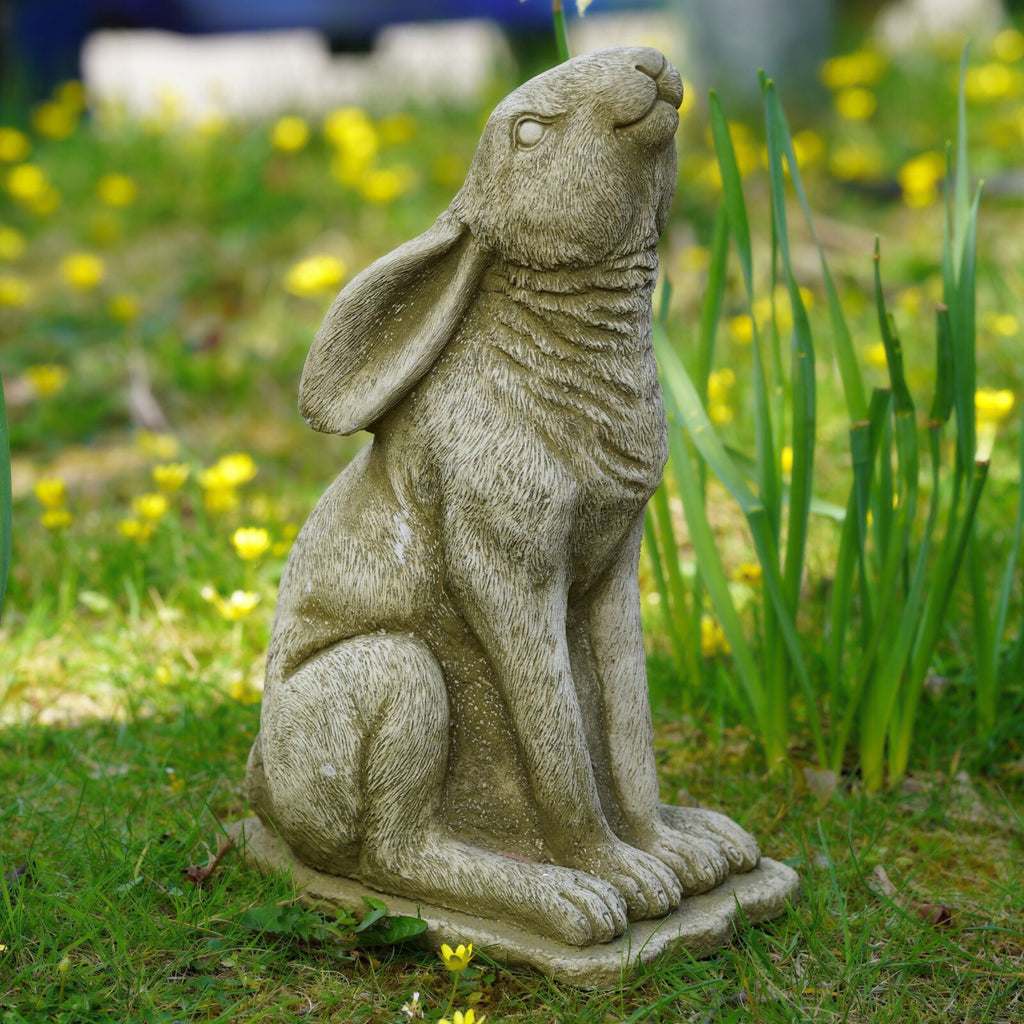 Large Gazing Hare Stone Statue
