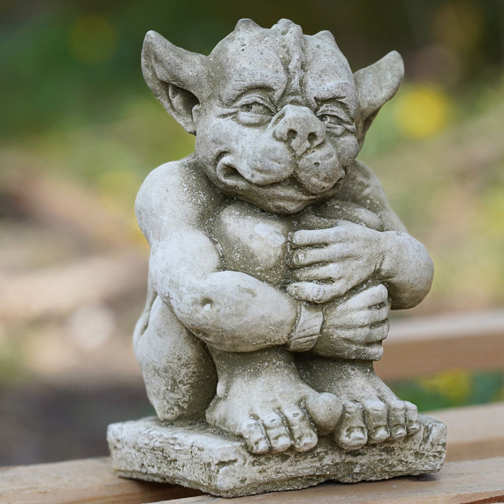 Pair of Stone Gargoyle Statues | Garden Finials & Ornaments