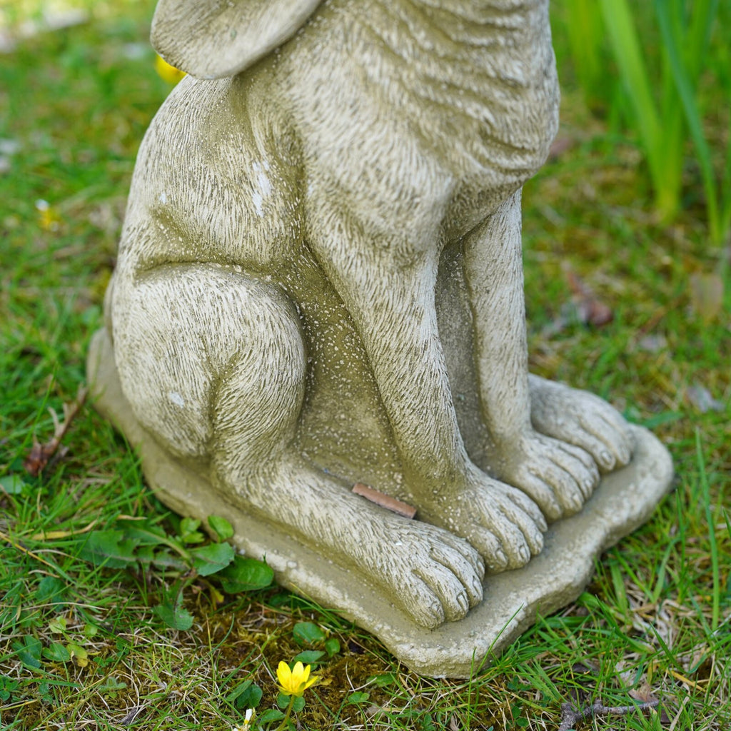 Large Gazing Hare Stone Statue