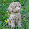 Labradoodle Dog Stone Statue