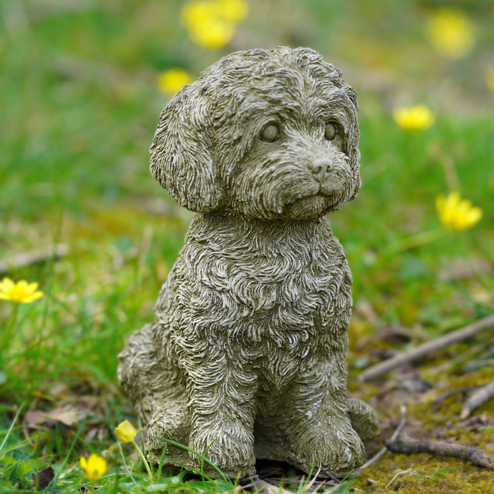 Labradoodle Dog Stone Statue