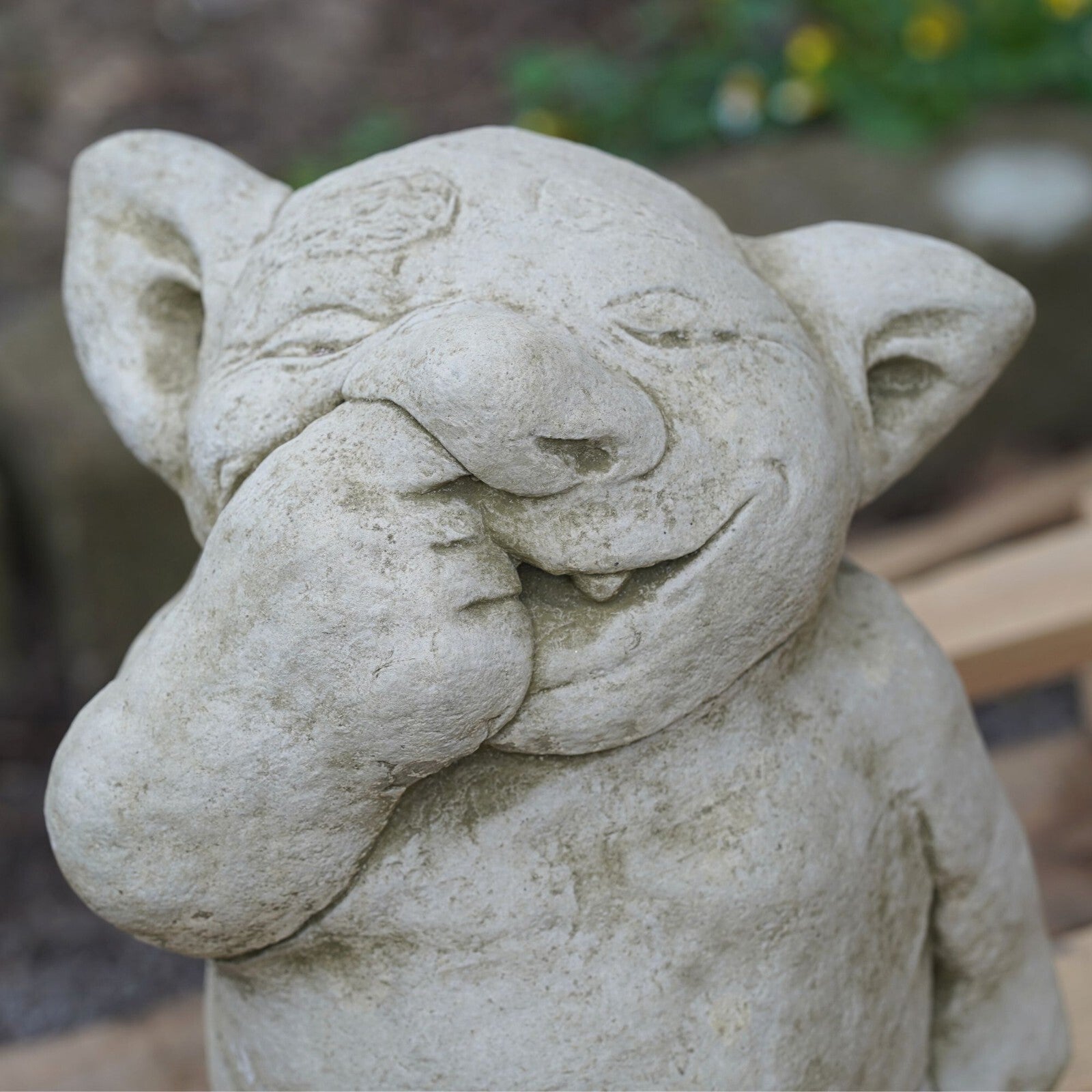 Large Nose Picker Gremlin Stone Statue