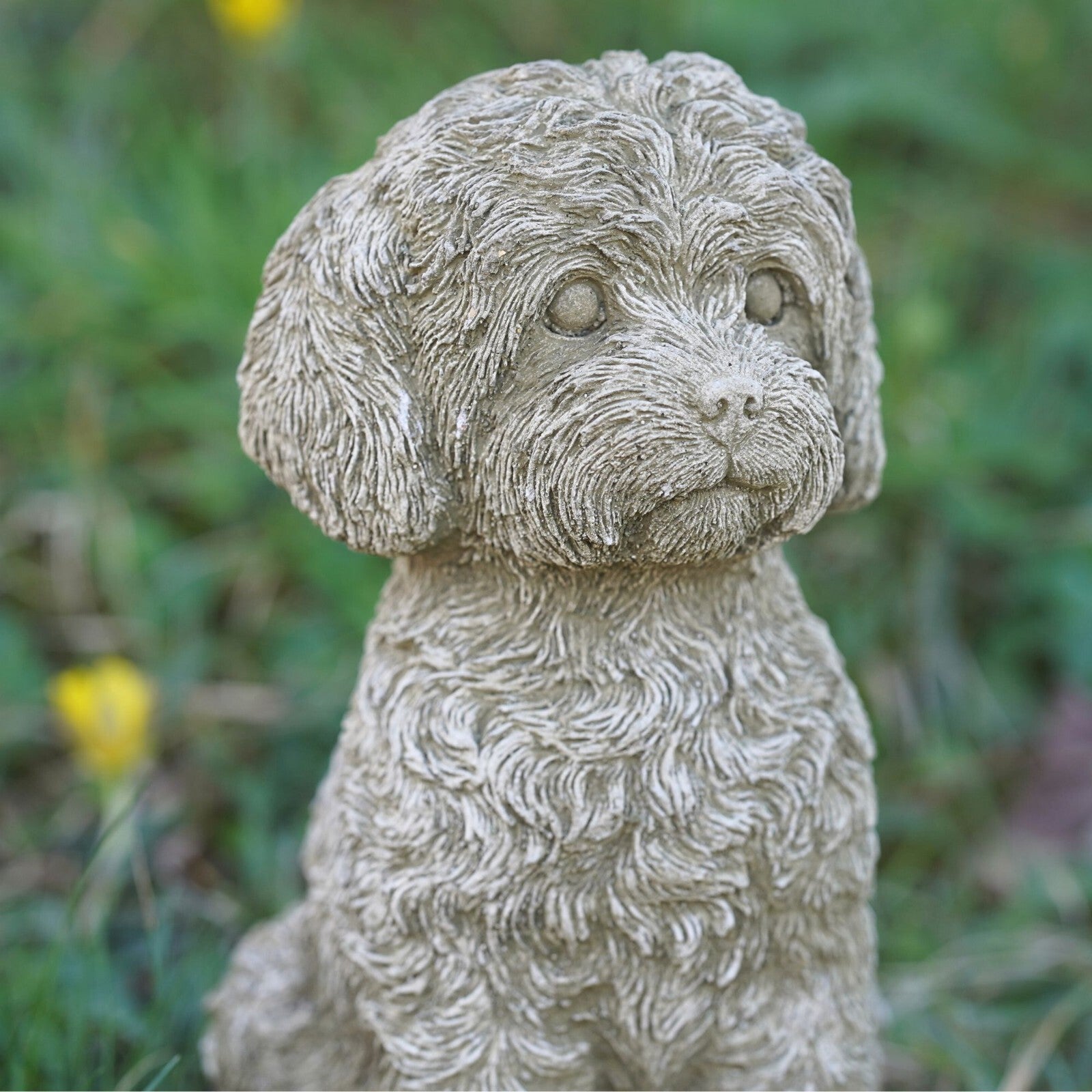 Labradoodle Dog Stone Statue