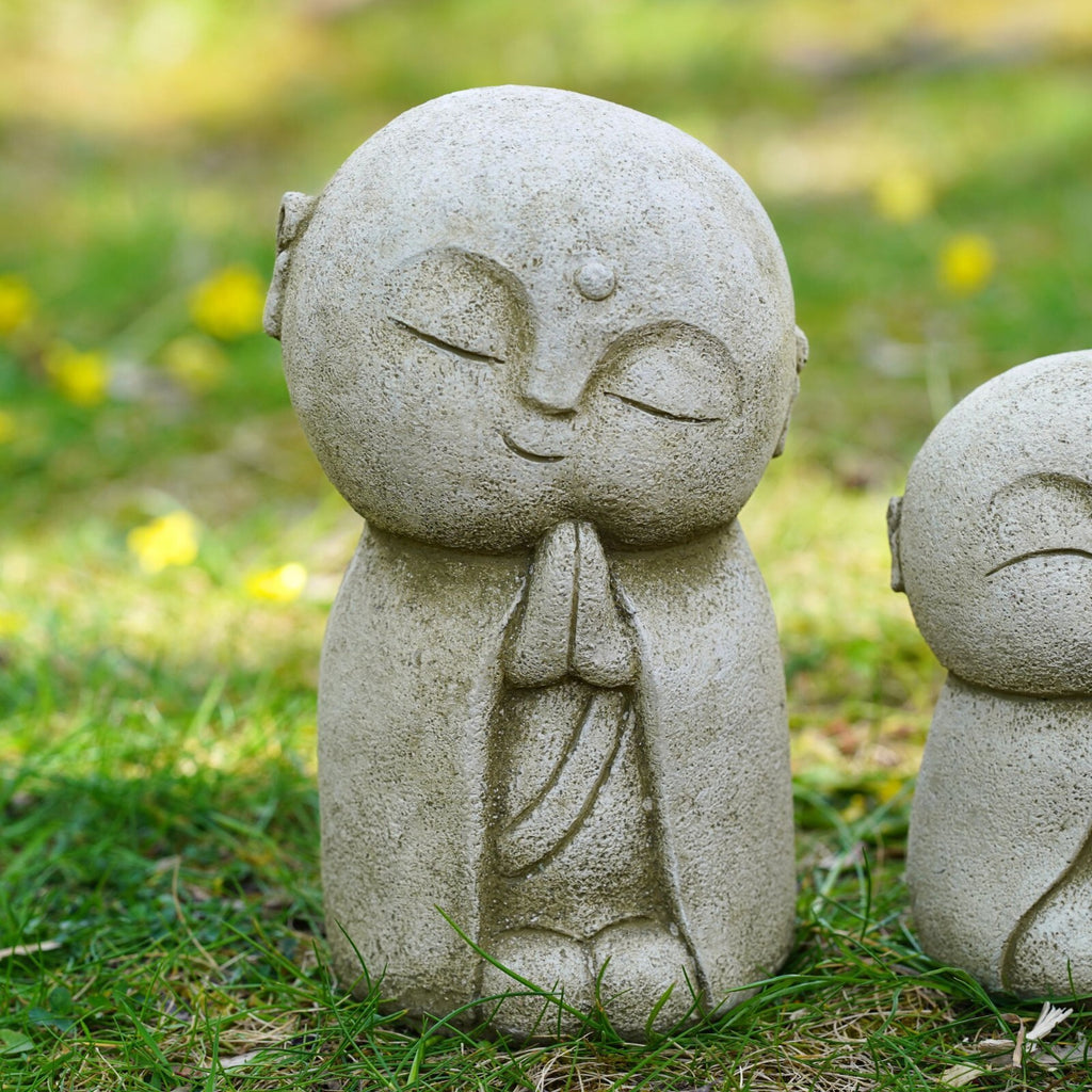 Calming Monks Stone Statue