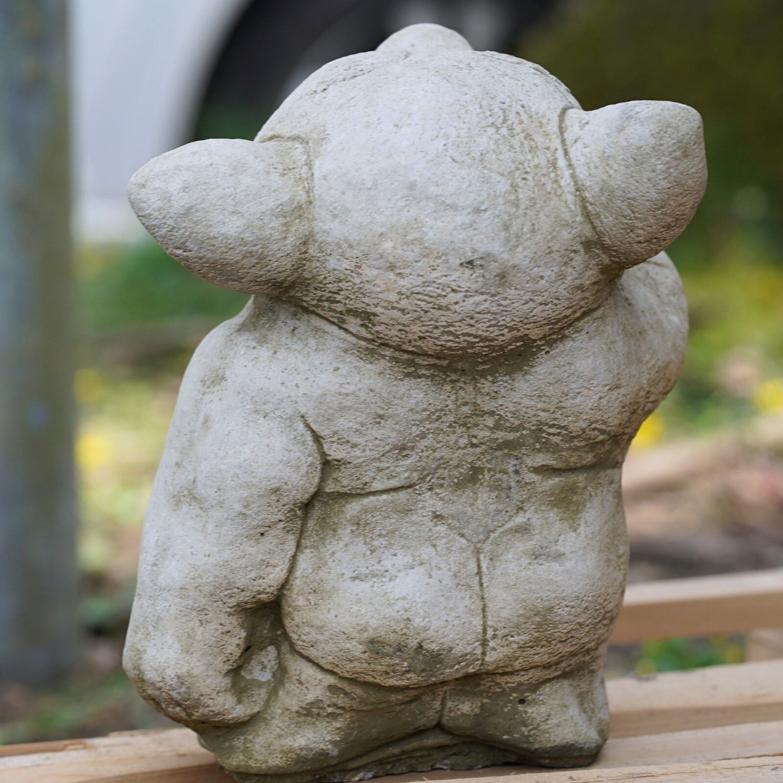 Large Nose Picker Gremlin Stone Statue