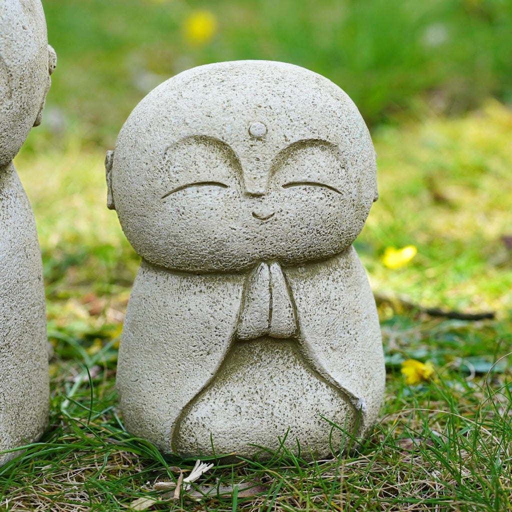 Calming Monks Stone Statue