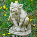 Grinning Gargoyle Stone Statue